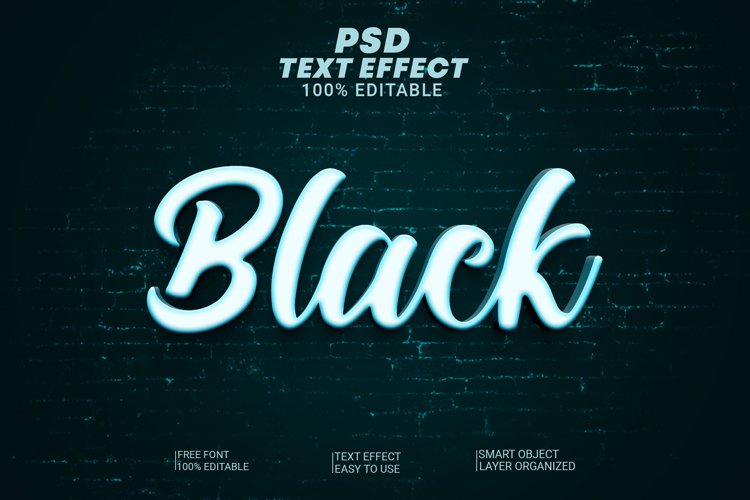 black Editable Text Effect Style (4069517)