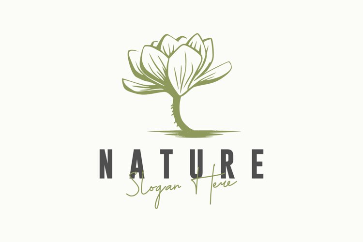 Nature rose vector logo design example image 1