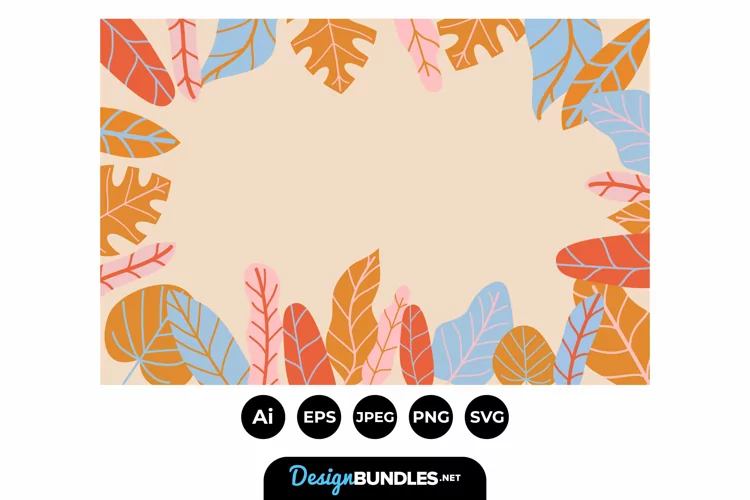 Colourful Different Leaves Background