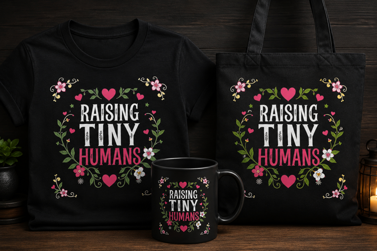 Raising Tiny Humans PNG | Funny Parenting Mom Quote Design