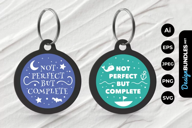 Not Perfect But Complete Keychain