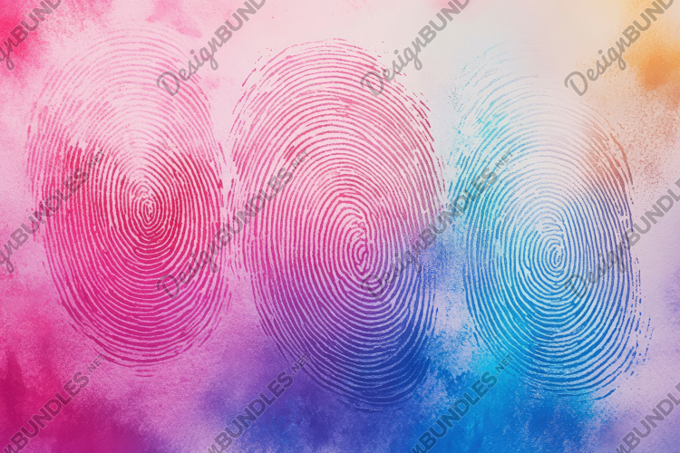 Multicolored Fingerprint Background Wallpaper