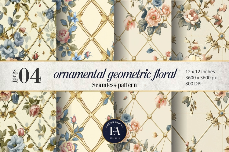 Vintage Floral Wallpaper |Ornamental Flower Pattern