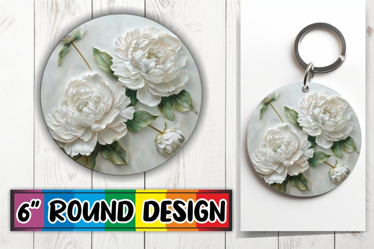 Petal Serenity: 3D Circle Design Sublimation