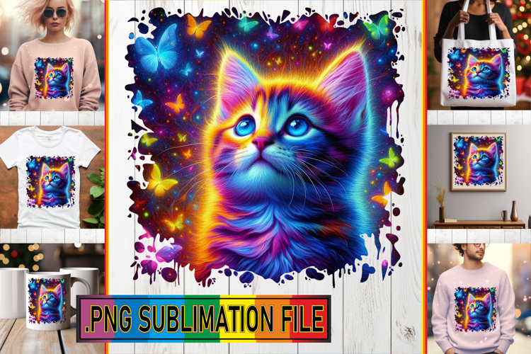 Whimsical TSHIRT Design PNG, Cat