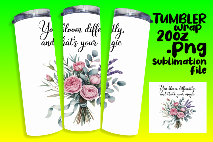 20oz Tumbler Wrap for Gift Giving , Girl Quote