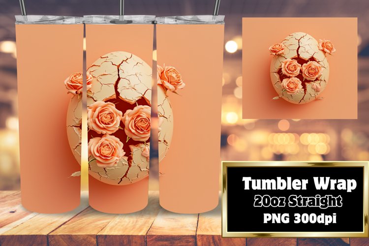 Blossom Bliss: Tumbler Sublimation Art
