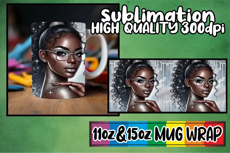 Wholesome escapes 11oz 15oz sublimation wrap, Afro Girl