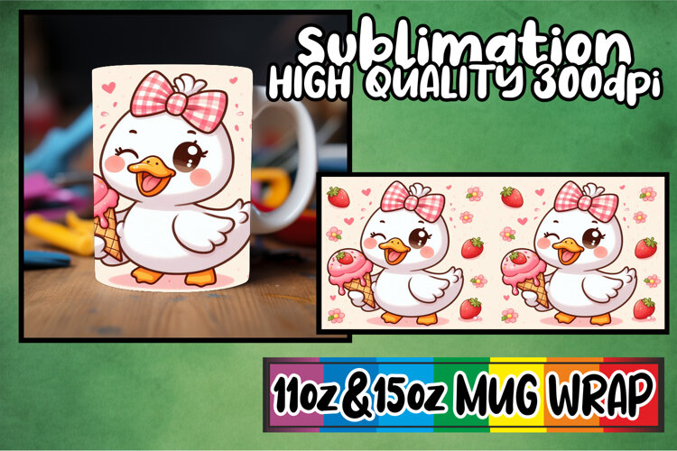 Uplifting spirits sublimation print wrap, Cute Goose example image 1