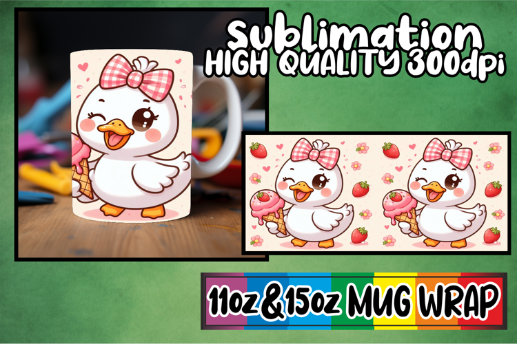 Uplifting spirits sublimation print wrap, Cute Goose