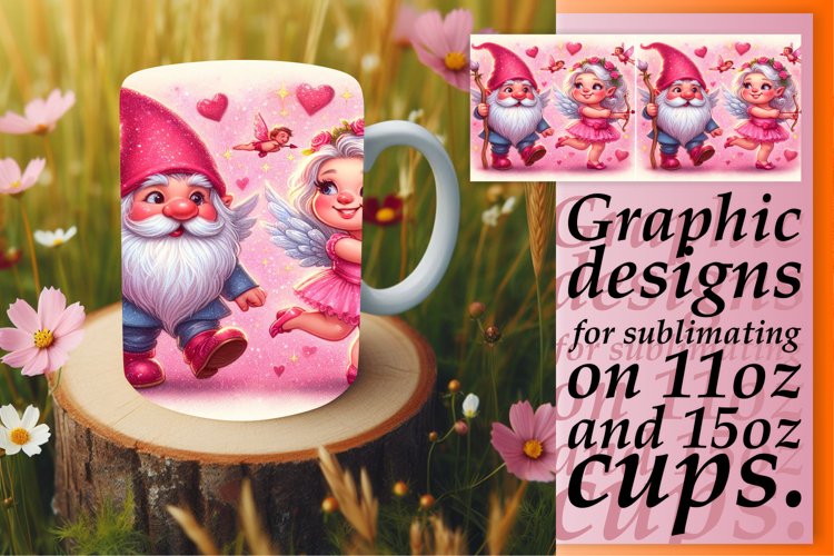 Gnomes Celebrating Love on Drinkware example image 1