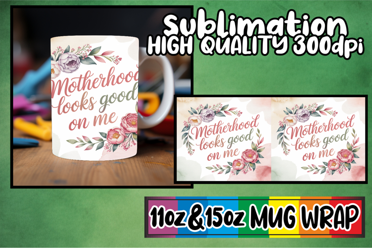 Happy hearts 11oz 15oz sublimation wrap, Mothers Day