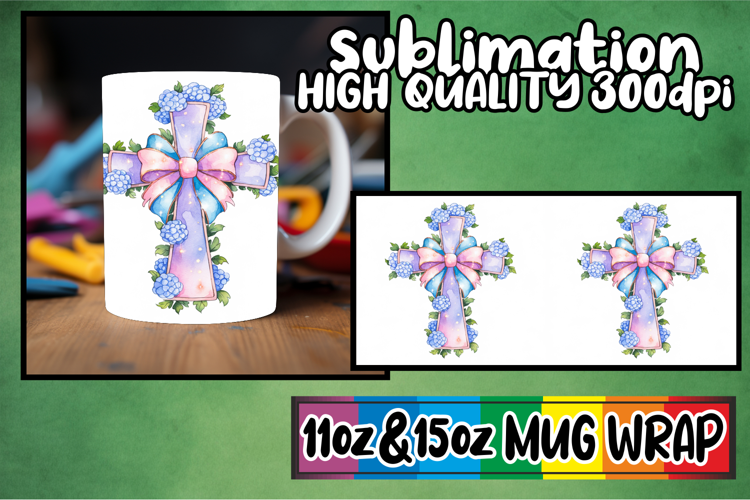 Colorful vibes sublimation print wrap, Flower Cross