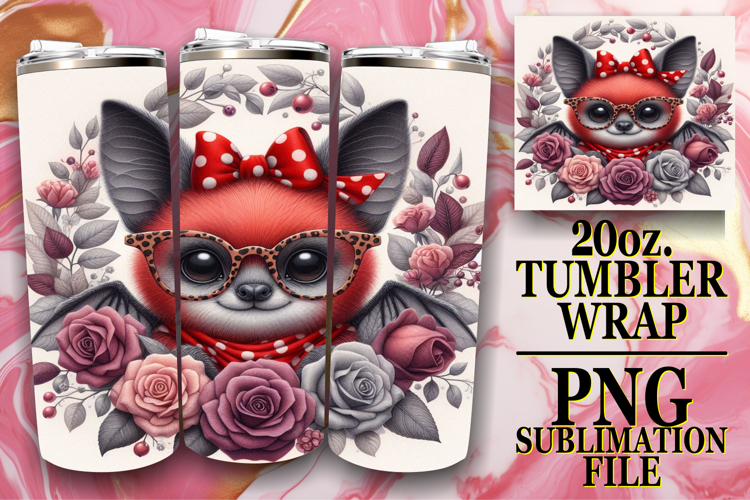 Sweet Joy 20oz tumbler wrap, Cute Animals