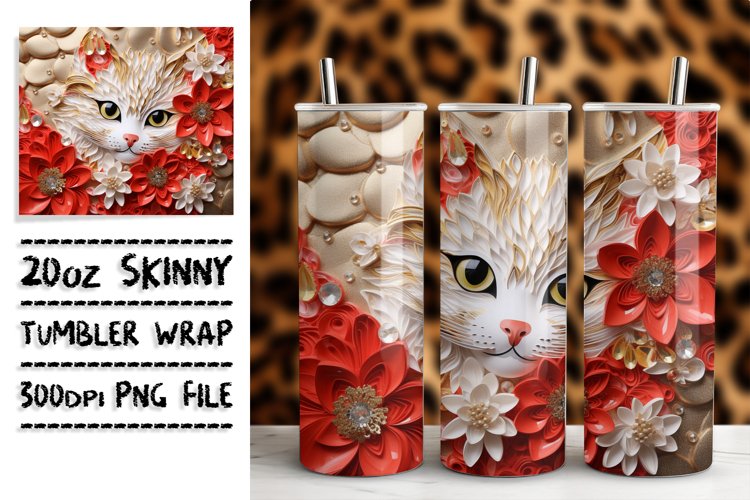 Amazing Cat Tumbler Creations: Vibrant 3D Magic