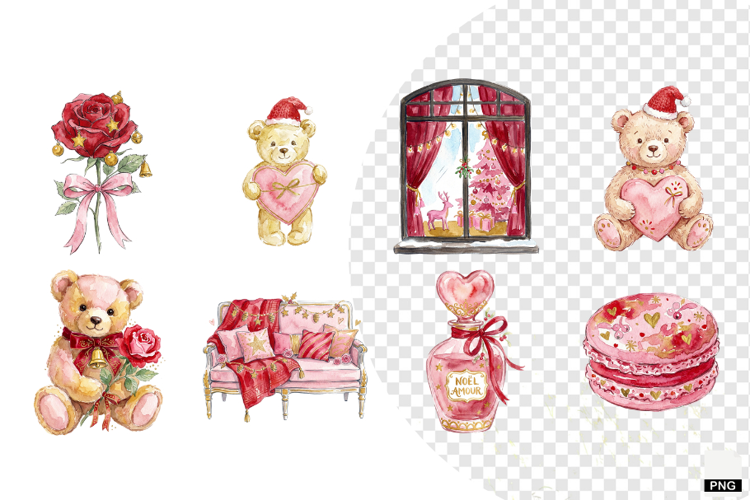 Romantic Christmas Love Clipart