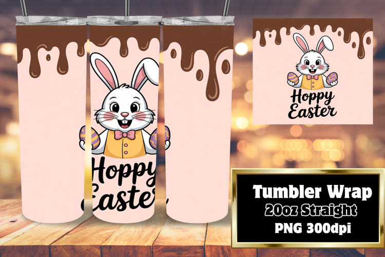 GLAMOROUS 20oz Tumbler PNG Design , Easter Bunny