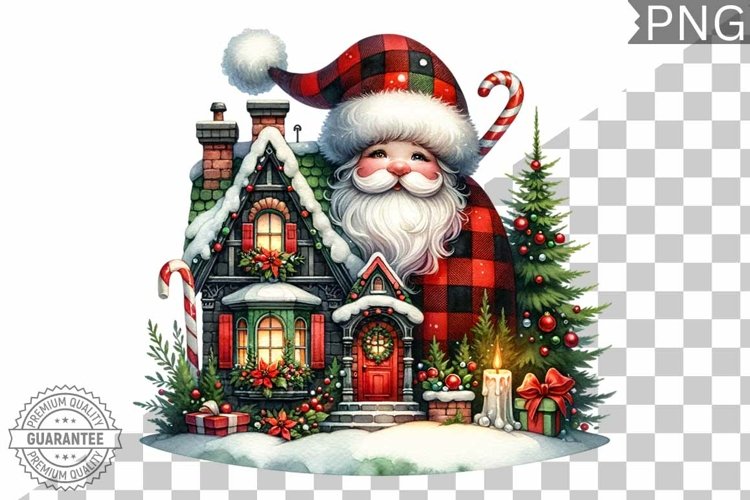 Christmas Santa Sublimation - Clipart PNG Design example image 1