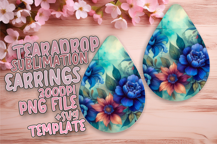 Gorgeous Teardrop Design for DIY Projects , Watercolor Patte