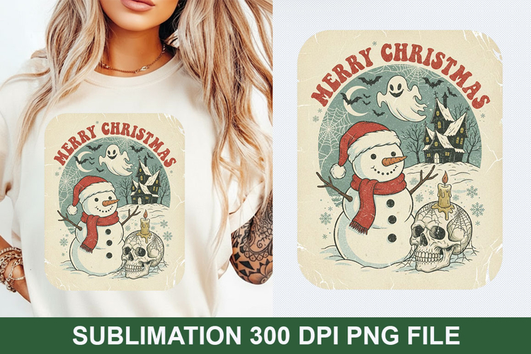 Merry Christmas Sublimation - Christmas PNG Design