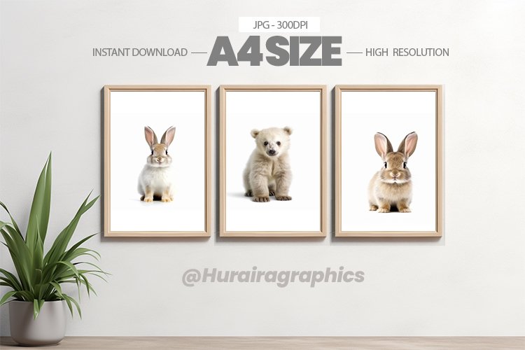 Safari Animal Wall Art - 03 Variations example image 1