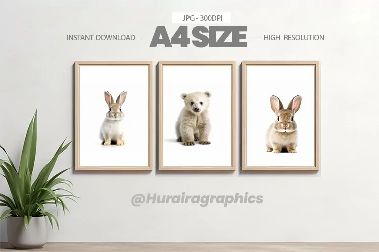 Safari Animal Wall Art - 03 Variations