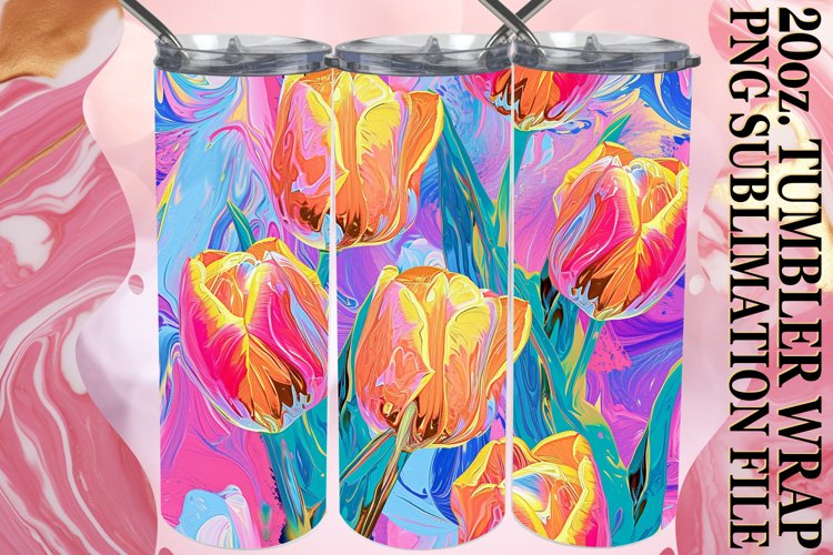 Elegant Flower Patterned Tumbler example image 1