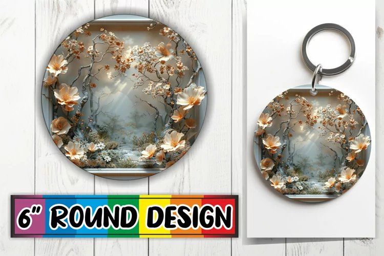 Serene Circle Keychain Selection