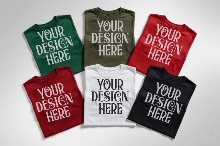 Christmas Family Matching Group Flat Lay Mockup