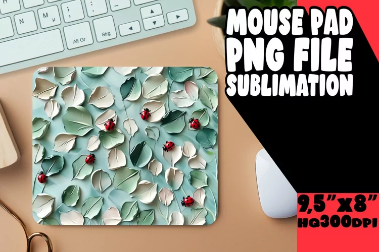 Colorful 3D Petals Pattern Mouse Pad