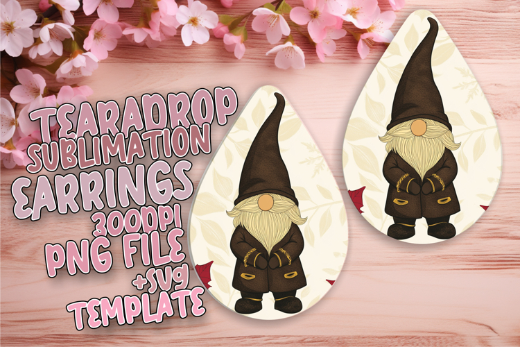 Cute Teardrop Design for Crafting , Gnome