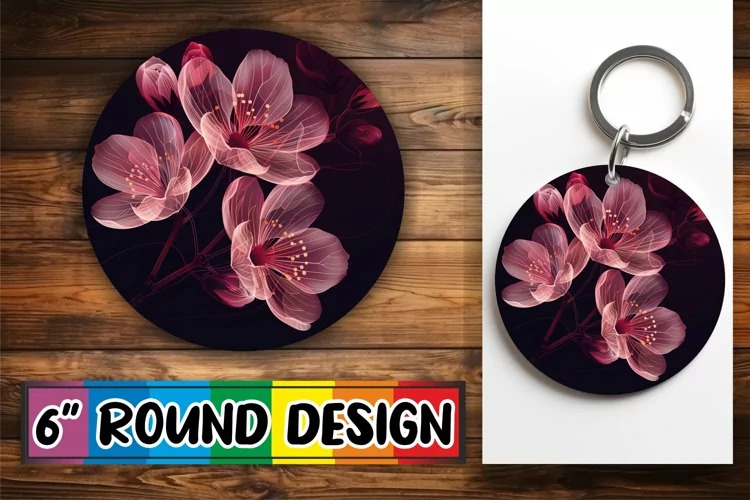 Blossom Bonanza Sublimation - Keychain & Car Coaster
