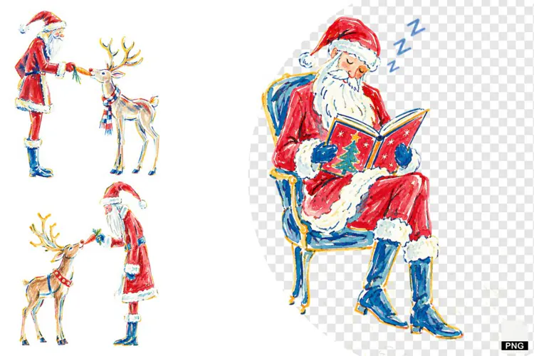 Quirky Santa PNG