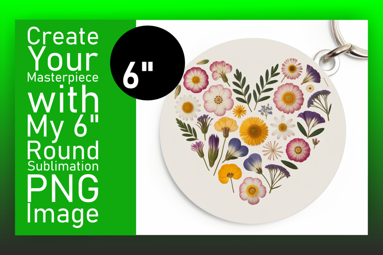 Cute Circle Design for Coasters , Flowers Heart