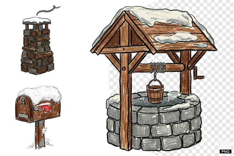 Rustic Winter Days Clipar