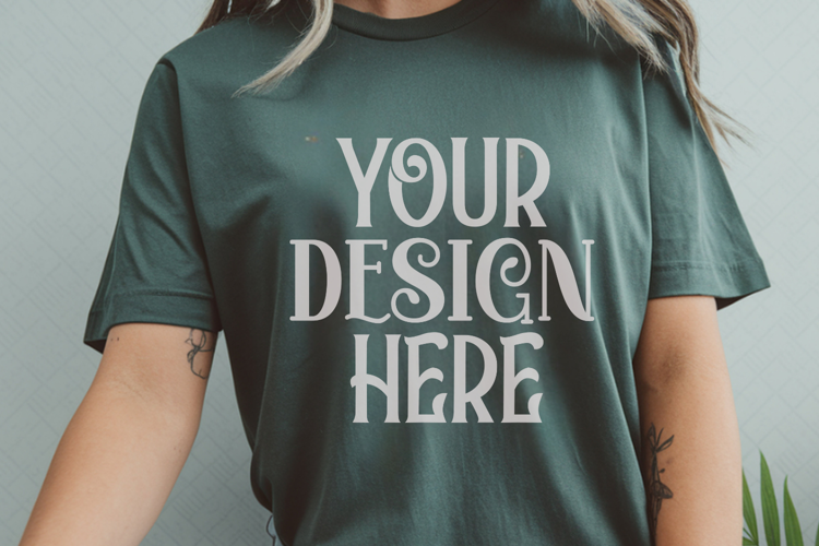 Moss Comfort Colors 1717 Christmas Mockup, CC 1717