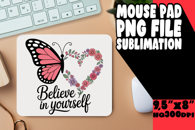 VIBRANT mouse MAT Innovative Art, Butterfly