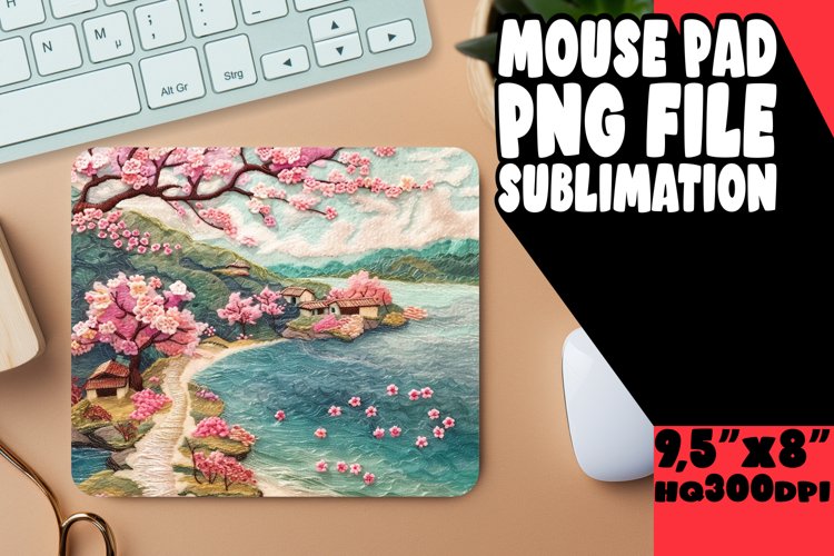 Elegant 3D Summer Mouse Pad example image 1