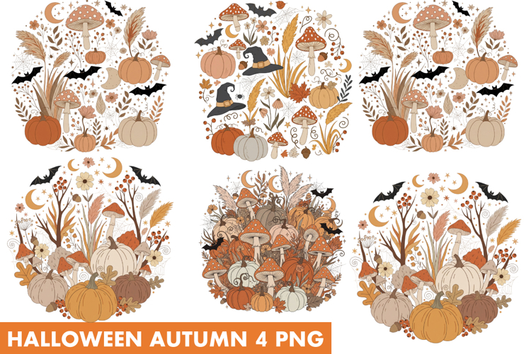 Boho Halloween Autumn Sublimation Designs | Autumn T-Shirt