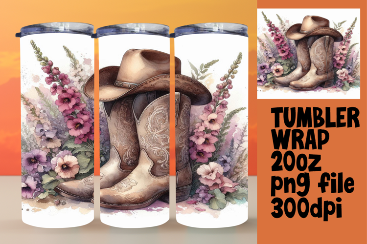 LIVELY 20oz Tumbler Wrap Design , Western