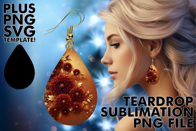 Sweet Teardrop Earrings Design PNG, Leopard Prints