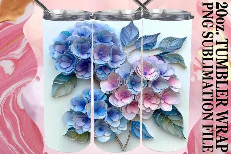 Delicate Blooming Spring Petal Flower 3D 20oz Design