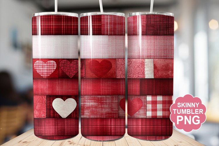 Valentine Flannel Tumbler | Valentine Tumbler Wrap example image 1
