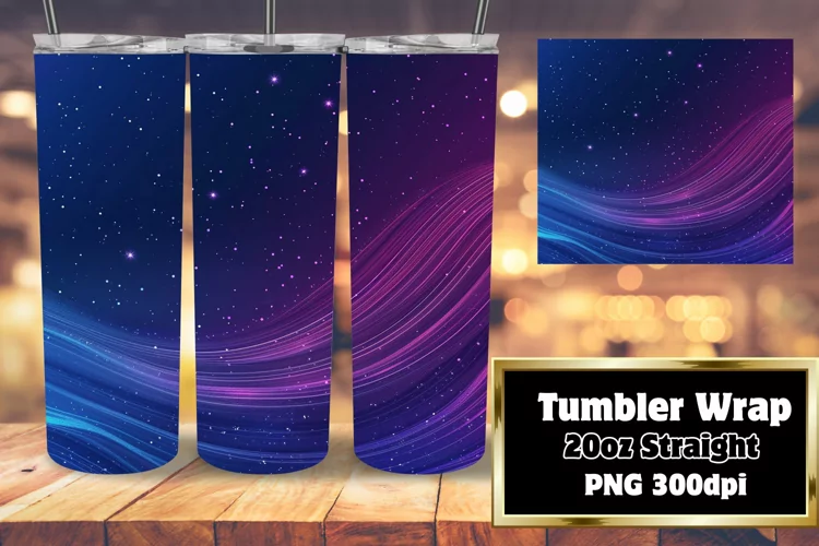 Eye-Catching Gradient Design Tumbler Wrap Sublimation 20oz