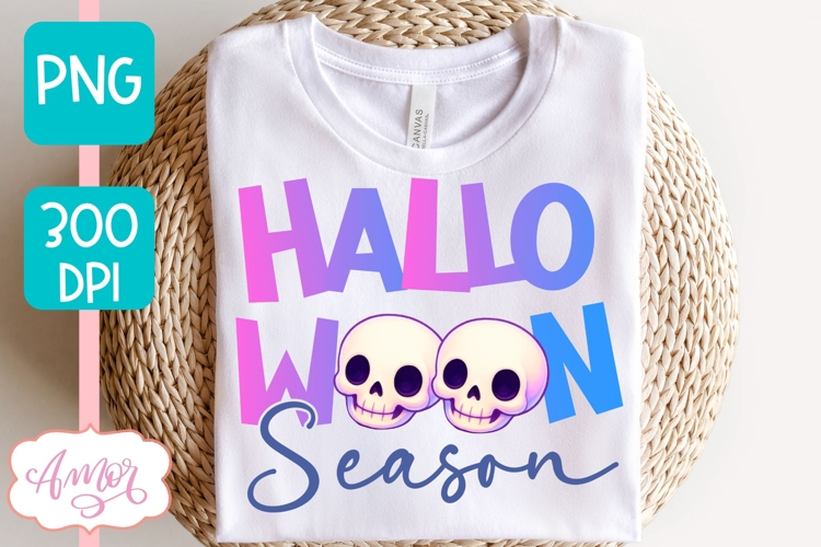 Halloween Season shirt PNG for Sublimation, Cute skull PNG