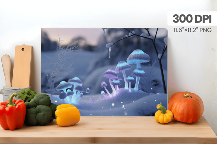 Winter Christmas Wonderland Cutting Board PNG Sublimation