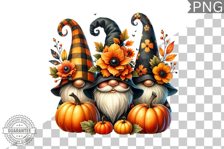 Halloween Gnome Sublimation - Clipart PNG Design