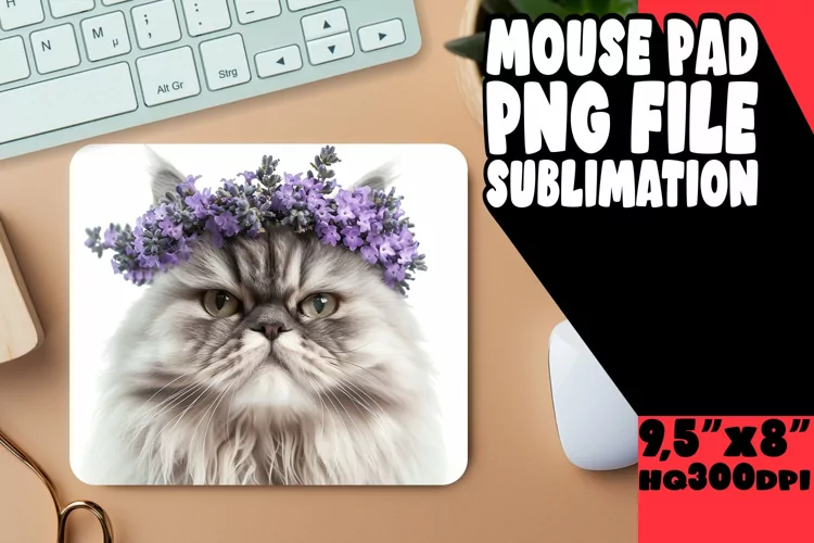 Funny Cat Design Mouse Pad