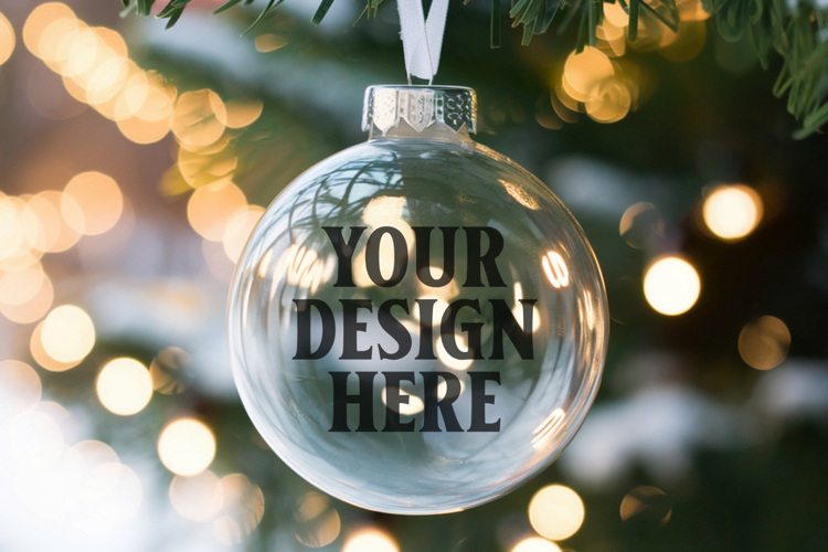 Acrylic Christmas Ornament Mockup , christmas ornament mocku