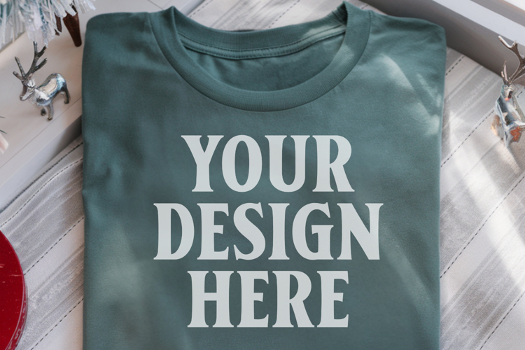 Moss Christmas Comfort Colors 1717 Mockups, CC 1717 m